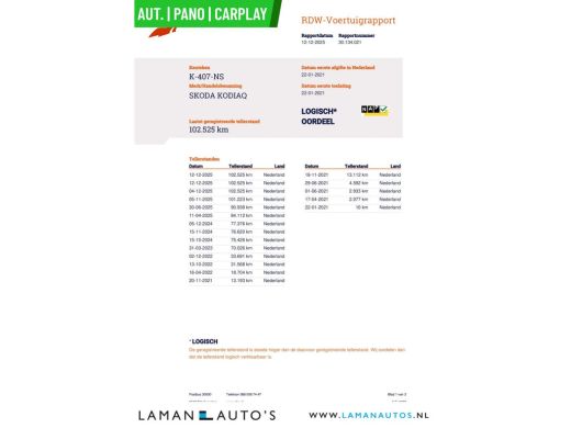 Skoda Kodiaq 1.5 TSI Sportline Business 1.5 TSI 150pk DSG Sportline Business Aut. | Pano Open Dak Virtual Lede... ActivLease financial lease