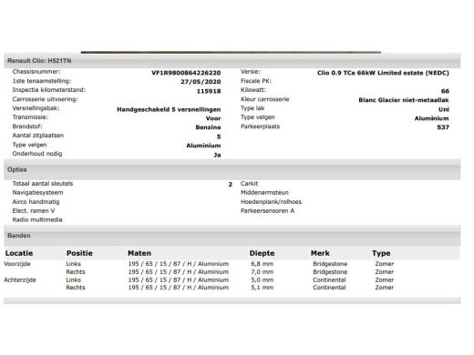 Renault Clio Estate 0.9 TCe Limited 90PK / Pdc. / Airco / Navigatie / Radio multimedia / Apk 02-2026 ActivLease financial lease