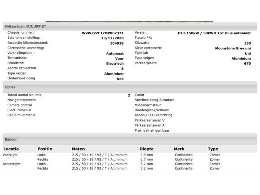 Volkswagen ID.3 First Plus 58 kWh / Trekhaak / Pdc.+Camera / Airco-ecc./ Navigatie / Xenon / Stoelverwarming / Ap... ActivLease financial lease
