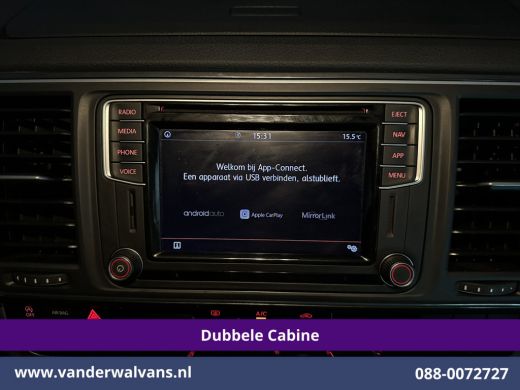 Volkswagen Transporter 2.0 TDI 150pk Automaat L2H1 Dubbele Cabine Euro6 Airco | 5-Zits | Navigatie | LM Velgen Apple Car... ActivLease financial lease
