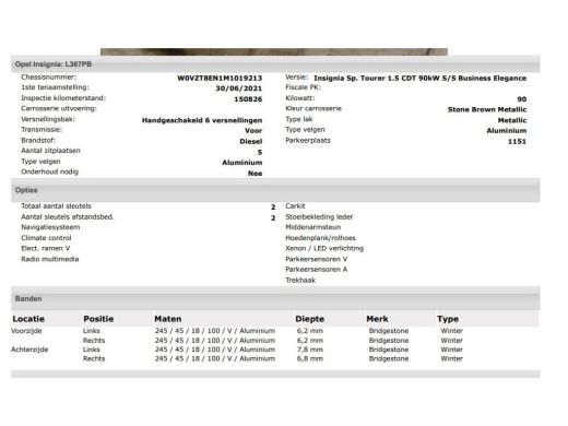 Opel Insignia Sports Tourer 1.5 CDTI 123PK Business Elegance / Leder / Trekhaak / Camera / Stoel-Stuurverwarmin... ActivLease financial lease
