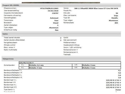 Peugeot 308 SW 1.5 HDi 131PK Automaat GT-Line / Panoramadak / Trekhaak / Xenon / Airco-ecc / 1/2 Leder / Apk ... ActivLease financial lease