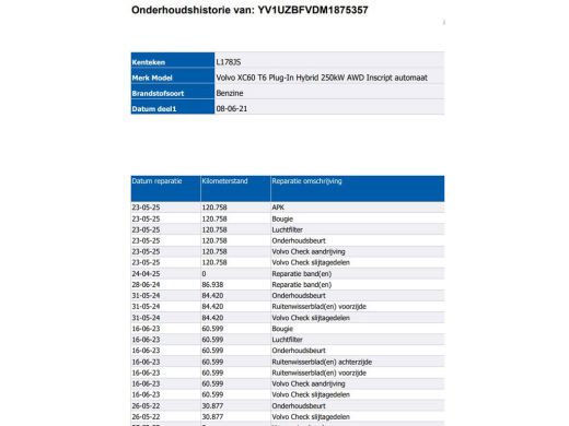 Volvo  XC60 2.0 T6 250KW AWD hybrid Inscription / Panoramadak / Trekhaak / Leder lux./Stuur-Stoelverw / Pdc+c... ActivLease financial lease