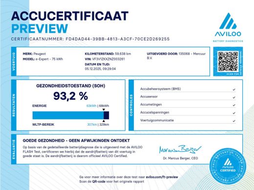 Peugeot e-Expert 75 kWh L3H1 Innovation | SOH 93% | Snelladen | 360&deg; | Clima | 3-Zits | HuD | Trekh. | Cruise | St... ActivLease financial lease