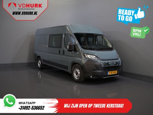 Fiat Ducato 2.2 MJ 180 pk Aut. L3H2 DC Dubbel Cabine BPM VRIJ! 6 Pers./ 2x Schuifdeur/ Climate/ 2.5t Trekverm...