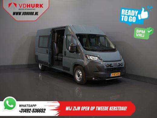 Fiat Ducato 2.2 MJ 180 pk Aut. L3H2 DC Dubbel Cabine BPM VRIJ! 6 Pers./ 2x Schuifdeur/ Climate/ 2.5t Trekverm... ActivLease financial lease