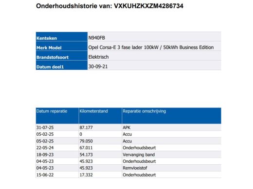 Opel Corsa-e Business Edition 100KW / 50 kWh / Airco-Ecc. / Cruise-ctr. / Navigatie via Usb / 100% Elektrisch,... ActivLease financial lease