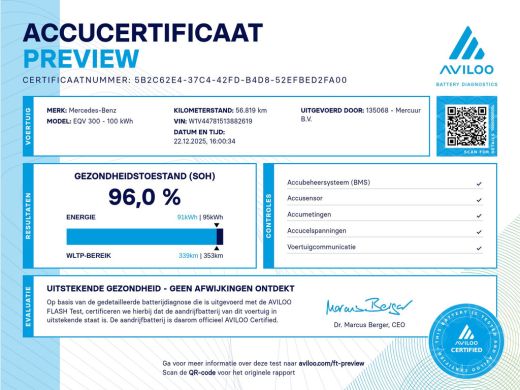 Mercedes-Benz EQV Avantgarde 100 kWh | SOH 96% | Snelladen | Aut. | DC | 360&deg; | Sfeer | Adap. Cruise | Navi | LED |... ActivLease financial lease