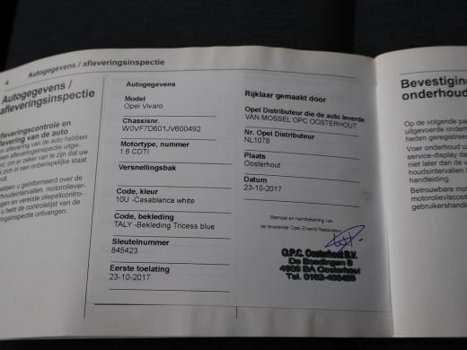 Opel Vivaro 1.6 CDTI 125 PK L1H1 EURO 6 + 2 SCHUIFDEUREN | DAB | NAVIGATIE | TREKHAAK | CRUISE | AIRCO ActivLease financial lease