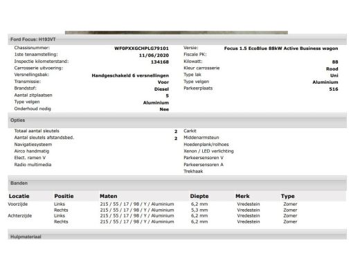 Ford Focus 1.5D 120PK Euro6 Active Business / Trekhaak / Navigatie / Airco / Pdc.V+A / Xenon / B&O Radio mul... ActivLease financial lease