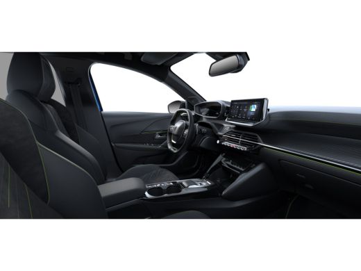 Peugeot 208 GT | Armsteunen op de voorportieren bekleed met kunstleder met groen sierstiksel (GT-Line) | Clim... ActivLease financial lease