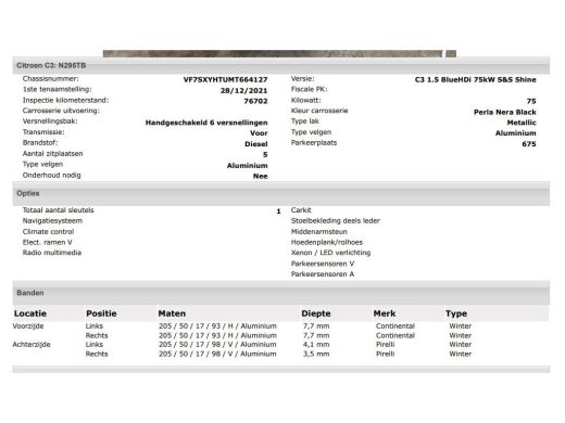 Citroën C3 1.5 HDi 102PK Shine / Stoelverwarming / 1/2 Leder / Airco-ecc./ Navigatie / Pack City Safety / Ap... ActivLease financial lease
