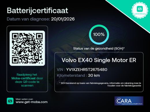 Volvo  EX40 Extended Range Plus Dark 82 kWh | PDC + Camera | Stoel + Stuurverwarming | 20 inch LM | Warmtepom... ActivLease financial lease