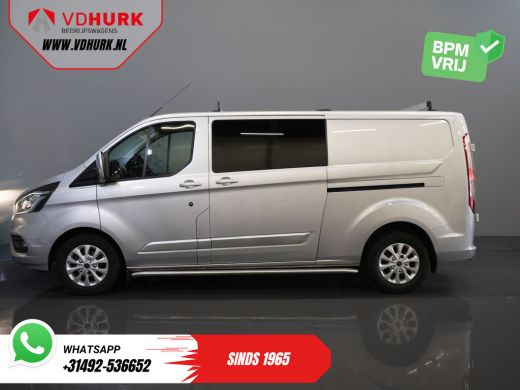 Ford Transit Custom 2.0 TDCI 130 pk L2 Limited DC Dubbel Cabine 2xSchuifdeur/ Stoelverw./ Carplay/ Cruise/ PDC/ Camer... ActivLease financial lease