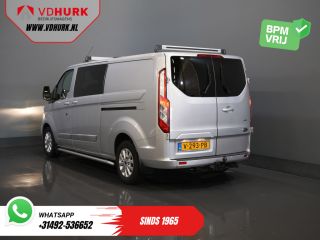 Ford Transit Custom 2.0 TDCI 130 pk L2 Limited DC Dubbel Cabine 2xSchuifdeur/ Stoelverw./ Carplay/ Cruise/ PDC/ Camer...
