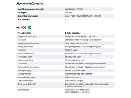 Mercedes-Benz B-Klasse 250 e Hybride Premium / Design-en AMG line / 1/2 Leder / Stoelverwarming / Pdc+Camera / Navigatie... ActivLease financial lease