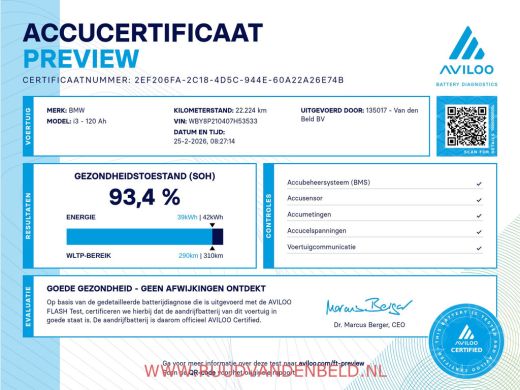 BMW i3 Executive Edition 120Ah 42kWh 93%SOH / CARPLAY / CCS / WARMTEPOMP / NAVI ActivLease financial lease