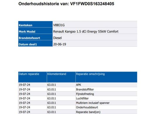 Renault Kangoo 1.5 DCi Euro6 75PK Energy Comfort Airco / Navigatie / Pdc. / Radio multimedia / Apk 01-2027 ActivLease financial lease