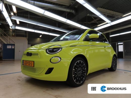 Fiat 500C Cabrio La Prima 42 kWh 8 Jaar Garantie! 99%SOH! | Vol-Leder | Adaptive Cruise | Dodehoek-Detectie...