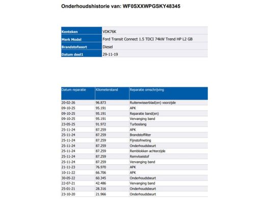 Ford Transit Connect 1.5TDCI Euro6 100PK L2 Trend / Trekhaak / Airco / Schuifdeur / Radio multimedia / Apk 11-2026 ActivLease financial lease