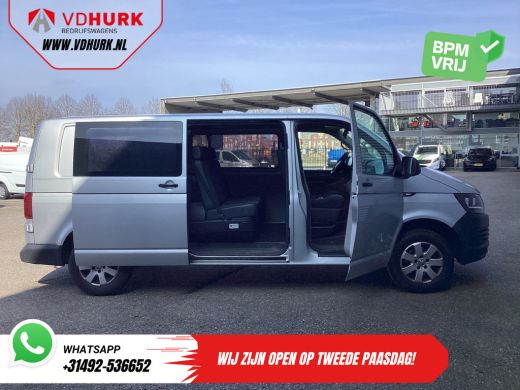 Volkswagen Transporter 2.0 TDI 150 pk L2 DC Dubbel Cabine EXPORT 2.5t Trekverm./ Airco/ Camera/ Cruise/ 16"LMV/ Trekhaak ActivLease financial lease
