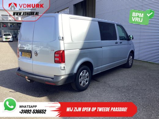 Volkswagen Transporter 2.0 TDI 150 pk L2 DC Dubbel Cabine EXPORT 2.5t Trekverm./ Airco/ Camera/ Cruise/ 16"LMV/ Trekhaak ActivLease financial lease
