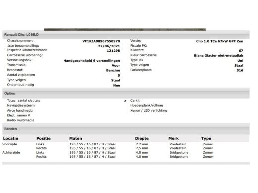 Renault Clio 1.0 TCe 5Drs. 6 Versn. Zen uitvoering / Airco / Navigatie / Radio multimedia / Led verlichting / ActivLease financial lease