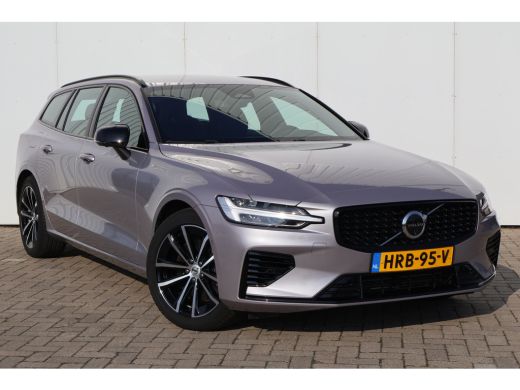 Volvo  V60 T6 Plus Dark | 360Cam | Harman Kardon | Trekhaak | Aurora Silver | ActivLease financial lease