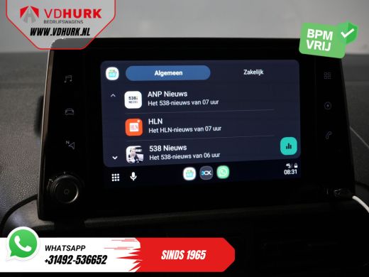 Peugeot e-Partner 50 kWh 280 km WLTP Snellader/ 3 Pers./ Standkachel/ Carplay/ Airco/ Cruise/ Navi/ PDC/ Trekhaak ActivLease financial lease