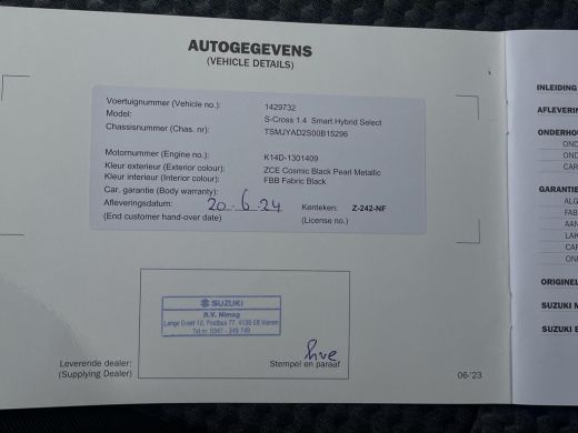 Suzuki S-Cross 1.4 Boosterjet Select Smart Hybrid **TREKHAAK/ STOELVERWARMING/ DODEHOEK DETECTIE** ActivLease financial lease