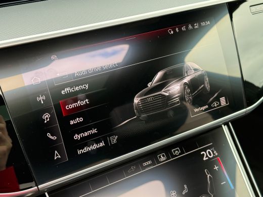 Audi A8 60 449pk TFSI e quattro Glazen panoramadak | S line-exterieurpakket |	Leder Valcona ActivLease financial lease