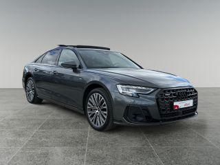 Audi A8 60 449pk TFSI e quattro Glazen panoramadak | S line-exterieurpakket |	Leder Valcona