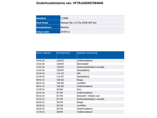 Renault Clio 1.0 TCe Zen / 6Versn. / 5drs./ Pdc./ Airco / Navigatie / Radio multimedia / Apk 04-2027 ActivLease financial lease