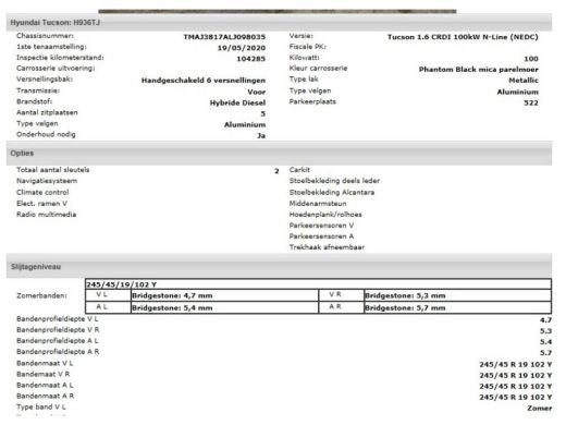 Hyundai Tucson 1.6 CRDi 136PK N-Line / Trekhaak / Navigatie / Camera / 1/2Leder / Airco-ecc./ Stoelverwarming / ... ActivLease financial lease