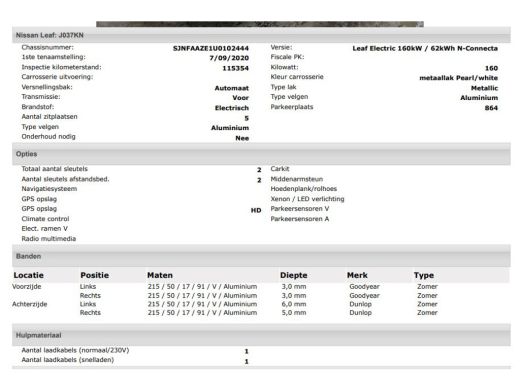 Nissan Leaf Electric+ 62kWh SOH 94% / Pdc.+Camera / Navigatie / Airco-ecc./ Stoelverwarming / Apk 09-2026 ActivLease financial lease