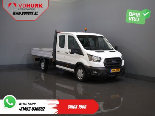 Ford Transit 2.0 TDCI 130 pk DC Dubbel Cabine Open Laadbak/ 7 Pers./ 3.0t Trekverm./ Carplay/ Cruise/ Climate/...