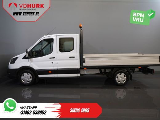 Ford Transit 2.0 TDCI 130 pk DC Dubbel Cabine Open Laadbak/ 7 Pers./ 3.0t Trekverm./ Carplay/ Cruise/ Climate/... ActivLease financial lease