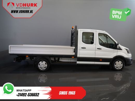 Ford Transit 2.0 TDCI 130 pk DC Dubbel Cabine Open Laadbak/ 7 Pers./ 3.0t Trekverm./ Carplay/ Cruise/ Climate/... ActivLease financial lease