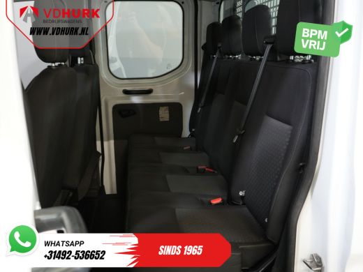 Ford Transit 2.0 TDCI 130 pk DC Dubbel Cabine Open Laadbak/ 7 Pers./ 3.0t Trekverm./ Carplay/ Cruise/ Climate/... ActivLease financial lease