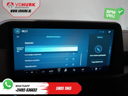 Ford E-Transit Custom L2 330 km WLTP LED/ Standkachel/ Snellader/ 2.3t Trekverm./ Carplay/ Climate/ Camera/ PDC/ Cruise ActivLease financial lease