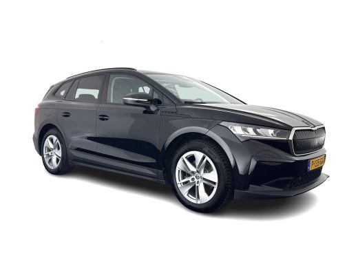 Skoda Enyaq iV 60 [ 3-Fase-11kW ] {SoH-88%} (INCL-BTW) *LEATHER-FABRIC | FULL-LED | DIGI-COCKPIT | CAMERA | KEYL...
