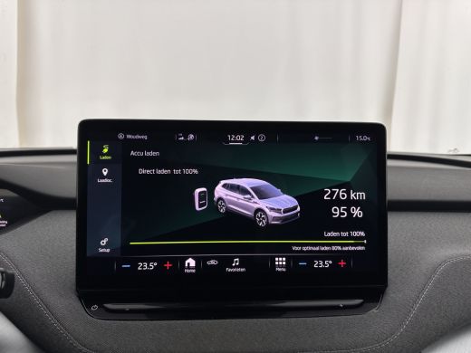 Skoda Enyaq iV 60 [ 3-Fase-11kW ] {SoH-88%} (INCL-BTW) *LEATHER-FABRIC | FULL-LED | DIGI-COCKPIT | CAMERA | KEYL... ActivLease financial lease