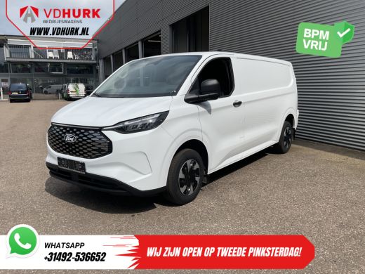 Ford E-Transit Custom L2 330 km WLTP LED/ Standkachel/ Stoelverw./ Snellader/ 2.3t Trekverm./ Carplay/ Climate/ Camera/... ActivLease financial lease