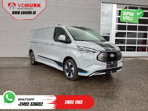 Ford E-Transit Custom Sport L2 330km WLTP LED/ 2x Schuifdeur/ Adapt.Cruise/ Elek.Stoel/ Standkachel/ Stoelverw./ Carpla...