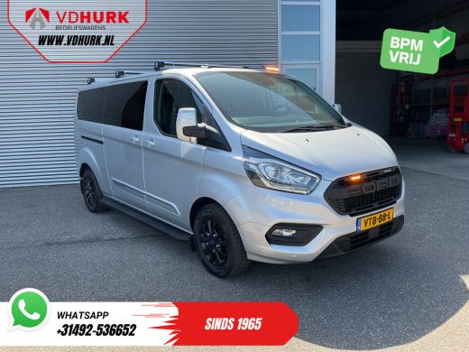 Ford Transit Custom 2.0 TDCI 130 pk Aut. L2 DC Dubbel Cabine 2xSchuifdeur/ NL Auto/ Carplay/ Leder/ Stoelverw./ Navi/...