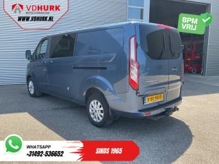 Ford Transit Custom 2.0 TDCI 170 pk Aut. L2 DC Dubbel Cabine 2xSchuifdeur/ Carplay/ Stoelverw./ Navi/ Airco/ Camera/ ...