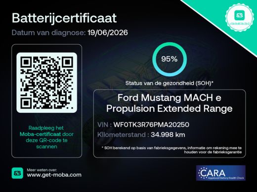 Ford Mustang Mach-E Mach-E Extended RWD 98 kWh | B&O audio | Cruise adaptief | 360 camera | Leder | Apple Carplay/And... ActivLease financial lease