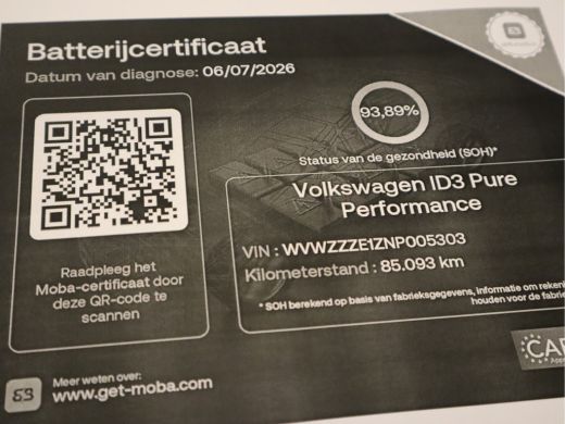 Volkswagen ID.3 Pure 45 kWh Navi / Carplay / Cruise / Climate / SOH 93.89% /  Btw auto ActivLease financial lease