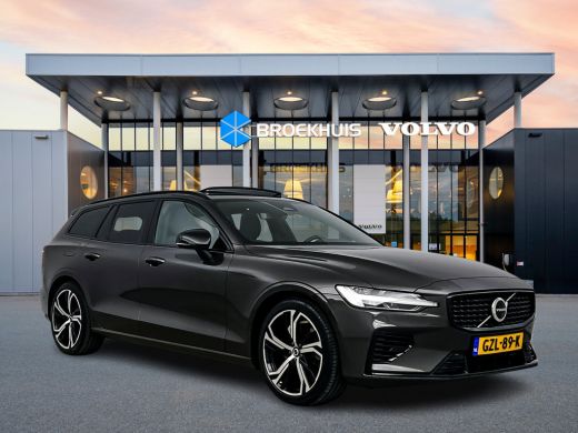 Volvo  V60 T6 Recharge Ultra Dark | 19" | Trekhaak | 360 Camera | Getint Glas | Elektr. verst. Sportstoelen ... ActivLease financial lease