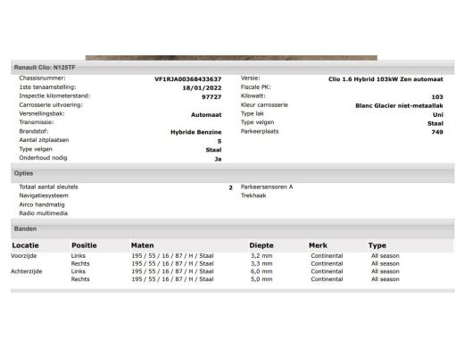 Renault Clio 1.6 E- Automaat Tech Hybrid 140 Zen / 5Drs / Navigatie / Airco / Radio multimedia / Apk 01-2028 ActivLease financial lease
